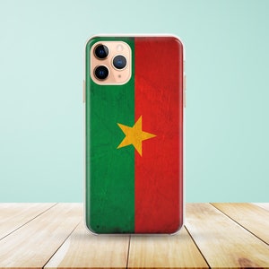 Vintage vlag Burkina Faso telefoonhoesje beschikbaar voor iPhone 16, 14, 13, 12, 11, XS Max Samsung S22, S21, S20, telefoonhoesje