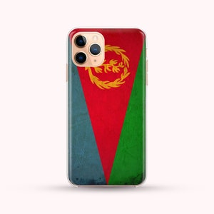 Vintage Flag Eritrea Phone Case available for iPhone 16, 14, 13, 12, 11, XS Max Samsung S22, S21, S20, phone case