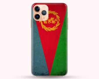 Funda para teléfono con la bandera de Eritrea - Diseño vintage para iPhone 17/16/15, Samsung Galaxy S25