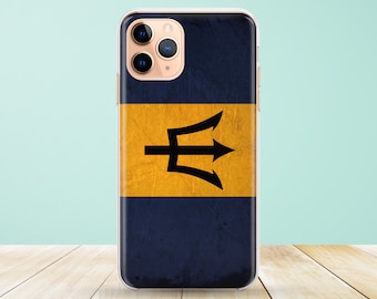 Vintage Flagge Barbados Handyhülle erhältlich für iPhone 16, 14, 13, 12, 11, XS Max Samsung S22, S21, S20, Handyhülle