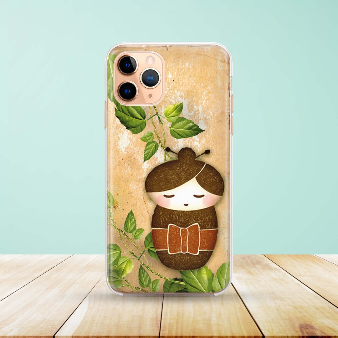 Japanese Kokeshi Doll Phone Case Available for iPhone 14, 13, 12, 11