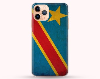 Vintage Flag Democratic Republic of the Congo Phone Case available for iPhone 14, 13, 12, 11, XS Max Samsung S22, S21, S20, phone case