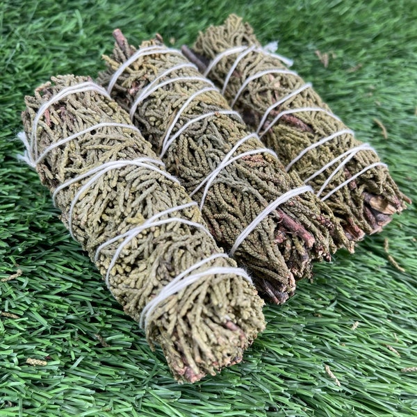 ORGANIC Juniper Sage, Juniper Smudge Stick, Wholesale FREE SHIPPING Wholesale Yerba Santa, Smudge Sticks, Hand Wrapped Thick bundles.