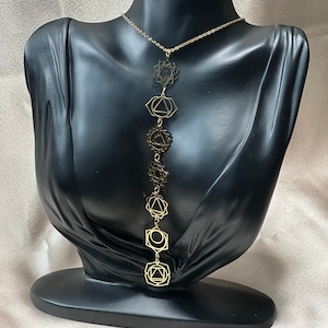 7 Chakra Pendant, Gold plated, Stainless Steel,  Made In USA, 7 Chakra Necklace, Seven Chakra Pendant, Silver, Gold options