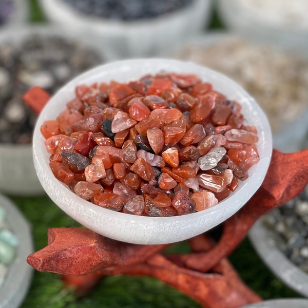 Natural RED AGATE CHIP  , Real Red Agate chip , Red Agate Tumble Loose Stone , Red Agate Crystal chips