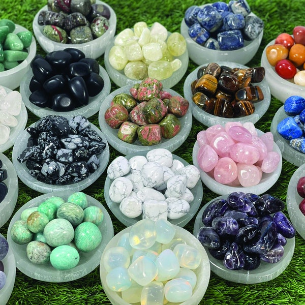 Authentic Tumbled Crystal / Tumbled Stone/Clear quartz/Amethyst/Rose quartz/Howlite/Aventurine/Snowflake obsidian/Sodalite/Lapis Lazuli etc.