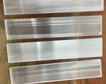 Polished Selenite Charging Station: 8&quot; Flat Selenite Plate (Selenite charging plate), From Morocco, Mistara,  crystal charging plate,