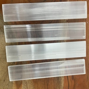 Polished Selenite Charging Station: 8&quot; Flat Selenite Plate (Selenite charging plate), From Morocco, Mistara,  crystal charging plate,
