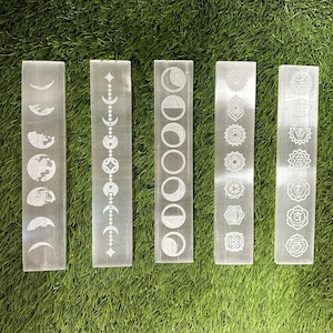 Polished Selenite Charging Station 8 long " Flat Crystal Plate ,gemstone charging ,Protection Cleansing Meditation Crystal Chakra