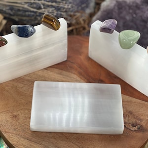 Polished Selenite Charging Station, Flat Selenite Plate (Selenite charging plate), From Morocco, Mistara,  crystal charging plate,