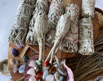 ORGANIC White Sage FREE SHIPPING Wholesale White Sage Smudge Sticks,2-2.5in diameter,4in,6in,9in length, Bulk Sage Bundle, White Sage