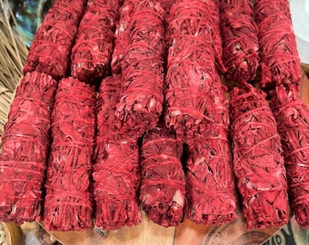 Wholesale Dragon Blood Sage Smudge Sticks I Dragon Blood Sage High Quality 2 side cutted, high quality Free Shipping, Smudging kit, Red Sage