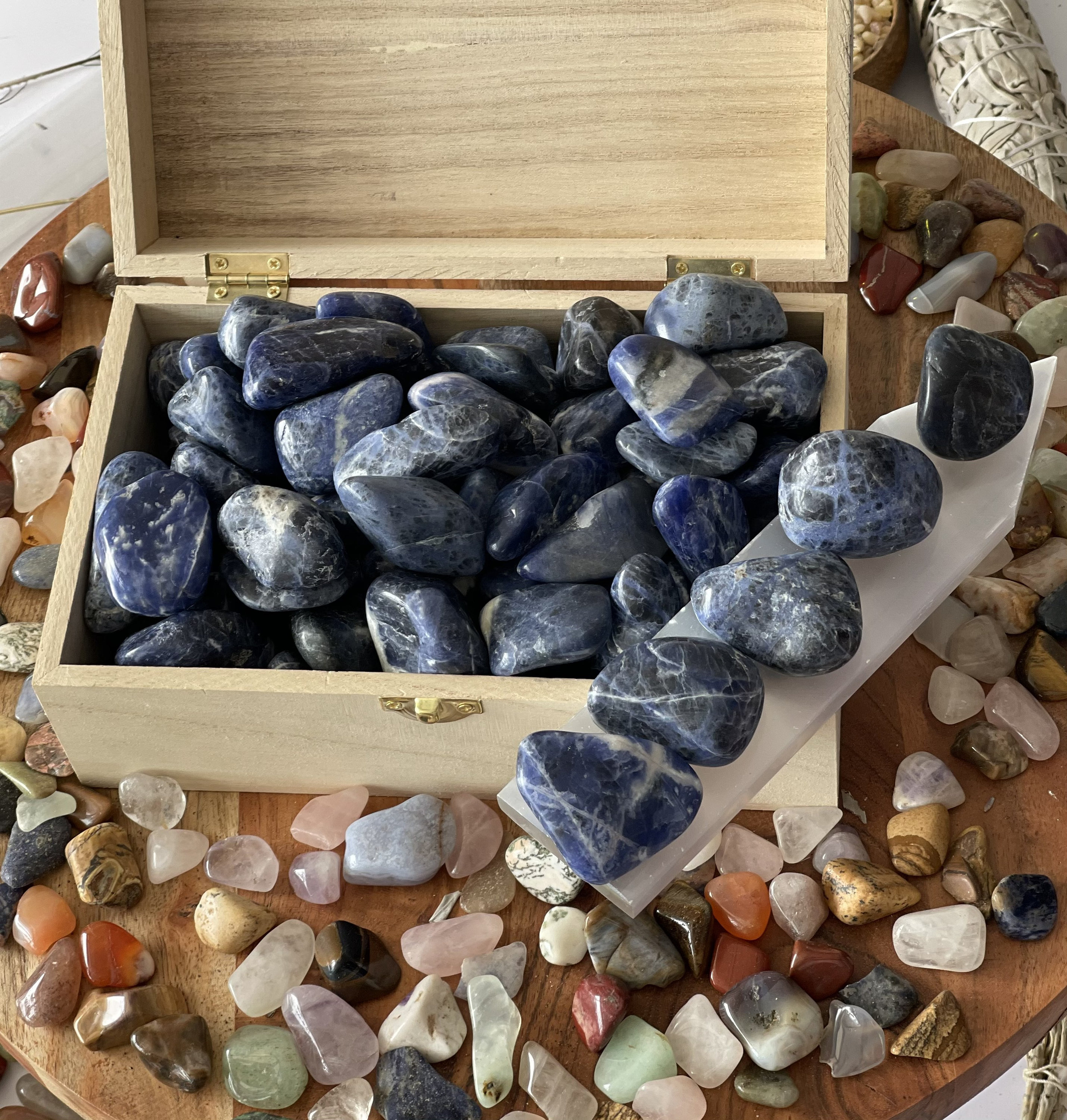 Large Tumbled Sodalite Crystal Healing Tumbled Stone ,1.5 -2.25 inch …