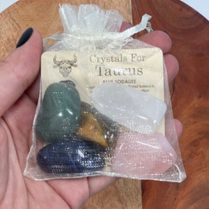 TAURUS Crystal Set,5x Crystals Set for TAURUS( Blue Sodalite,rose ...