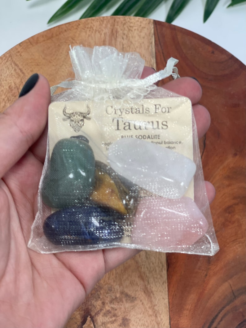 TAURUS Crystal Set5x Crystals Set for TAURUS Blue Etsy
