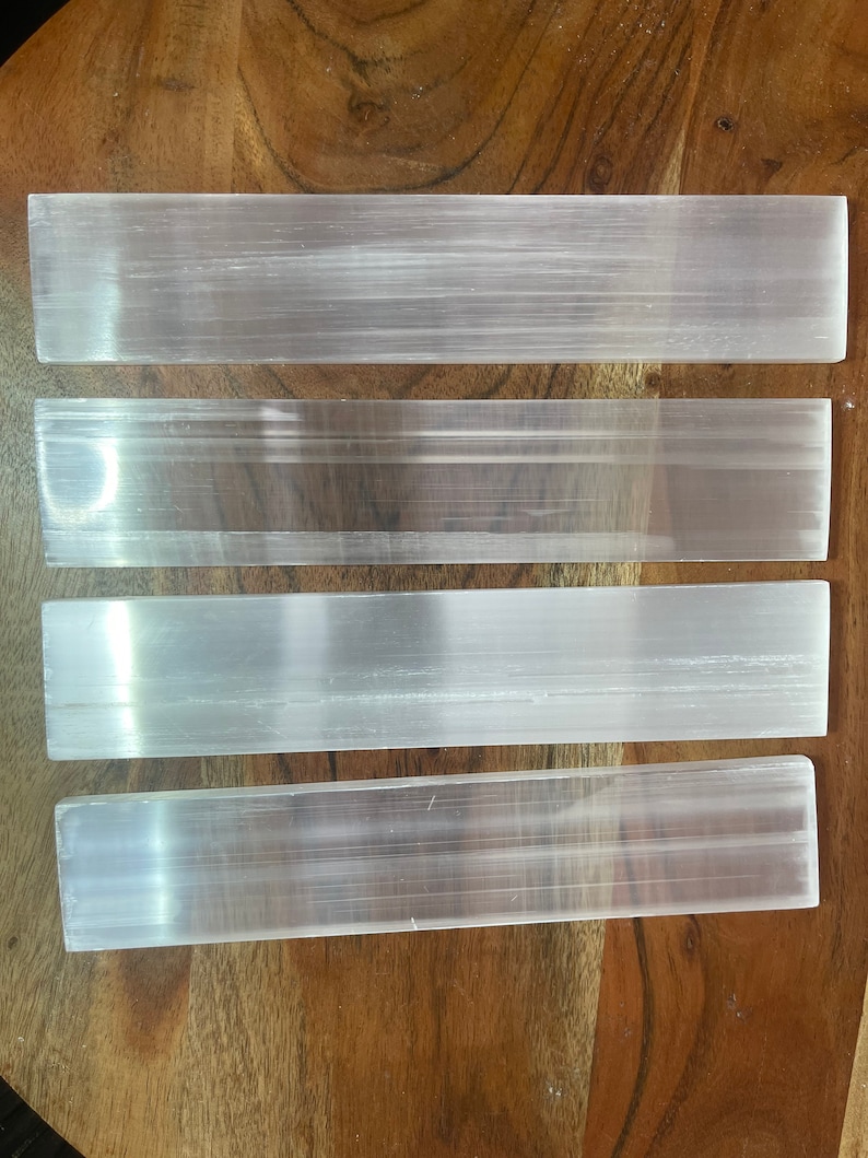 Polished Selenite Charging Station: 8" Flat Selenite Plate (Selenite charging plate), From Morocco, Mistara, crystal charging plate, image 5
