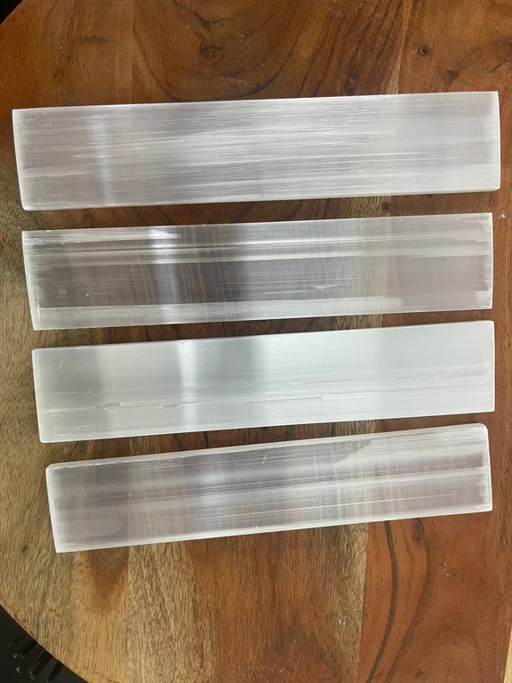 Polished Selenite Charging Station: 8" Flat Selenite Plate (Selenite charging plate), From Morocco, Mistara,  crystal charging plate,