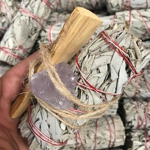 Sage Bundle (Sage, Palo Santo, Your Choice Stone)