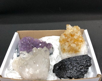 Natural Rocks Bundle (Citrine, Crystal, Amethyst, Tourmaline)