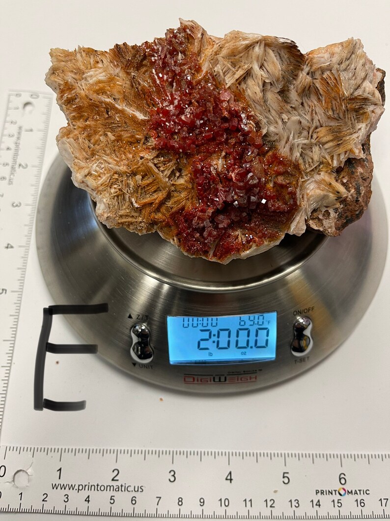 Natural Vanadinite Mineral Large pcs 1 of each Origin Morocco Red Vanadinite specimen Rare Vanadinite crystal
