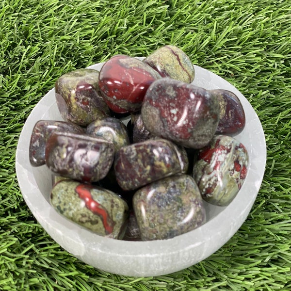 Tumbled DRAGON BLOODSTONE / Authentic Tumbled Dragon BLOODSTONE / Dragon Bloodstone