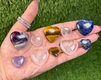 Crystal Hearts,  WHOLESALE PRICES, Crystals in Heart shape Best for gift sets,  hand carving