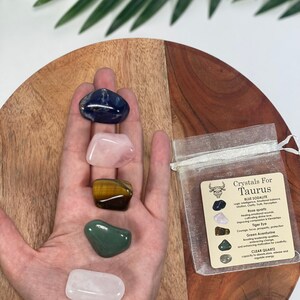 TAURUS Crystal Set,5x Crystals Set for TAURUS( Blue Sodalite,rose ...