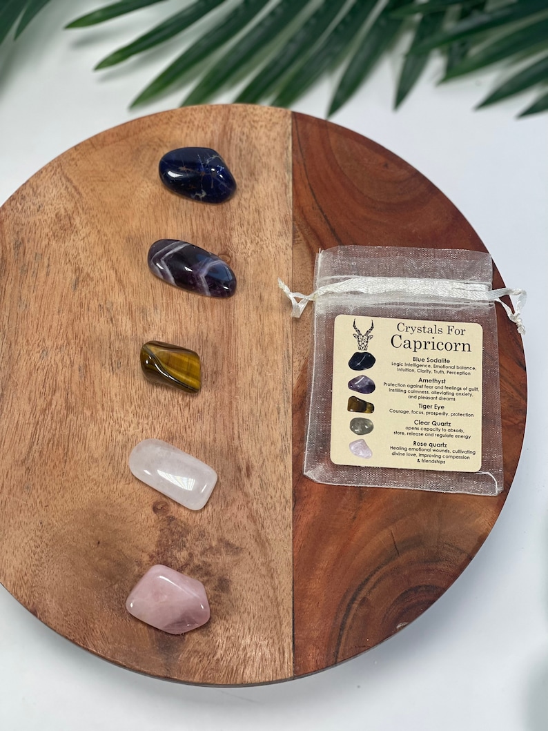 CAPRICORN Crystal Set, 5x Crystals Set for Capricorn(blue Sodalite ...