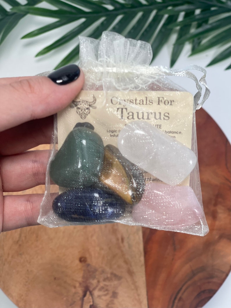 TAURUS Crystal Set5x Crystals Set for TAURUS Blue Etsy