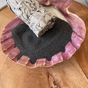 Black Sand - White Sand  For Incense, Sage, Palo Santo, Resin in Burner, Cauldron, Shell, Smudge Pot - Ritual, Smudging, Art, Craft