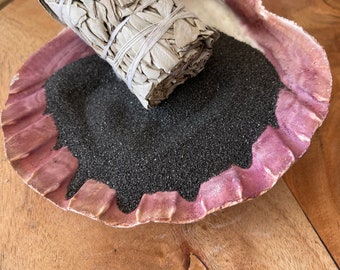 Black Sand - White Sand  For Incense, Sage, Palo Santo, Resin in Burner, Cauldron, Shell, Smudge Pot - Ritual, Smudging, Art, Craft