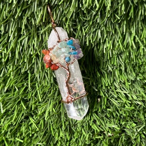 Tree of Life Pendant, CHAKRA Crystal Pendant, Wire Wrapped Jewelry
