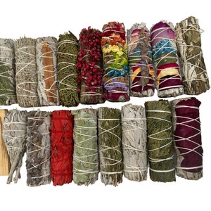 Sage Variety Pack, Smudging Bundle Set, SAGE BUNDLE 18 PCS, 18 Pack Variety Sage Smudging Bundle Set