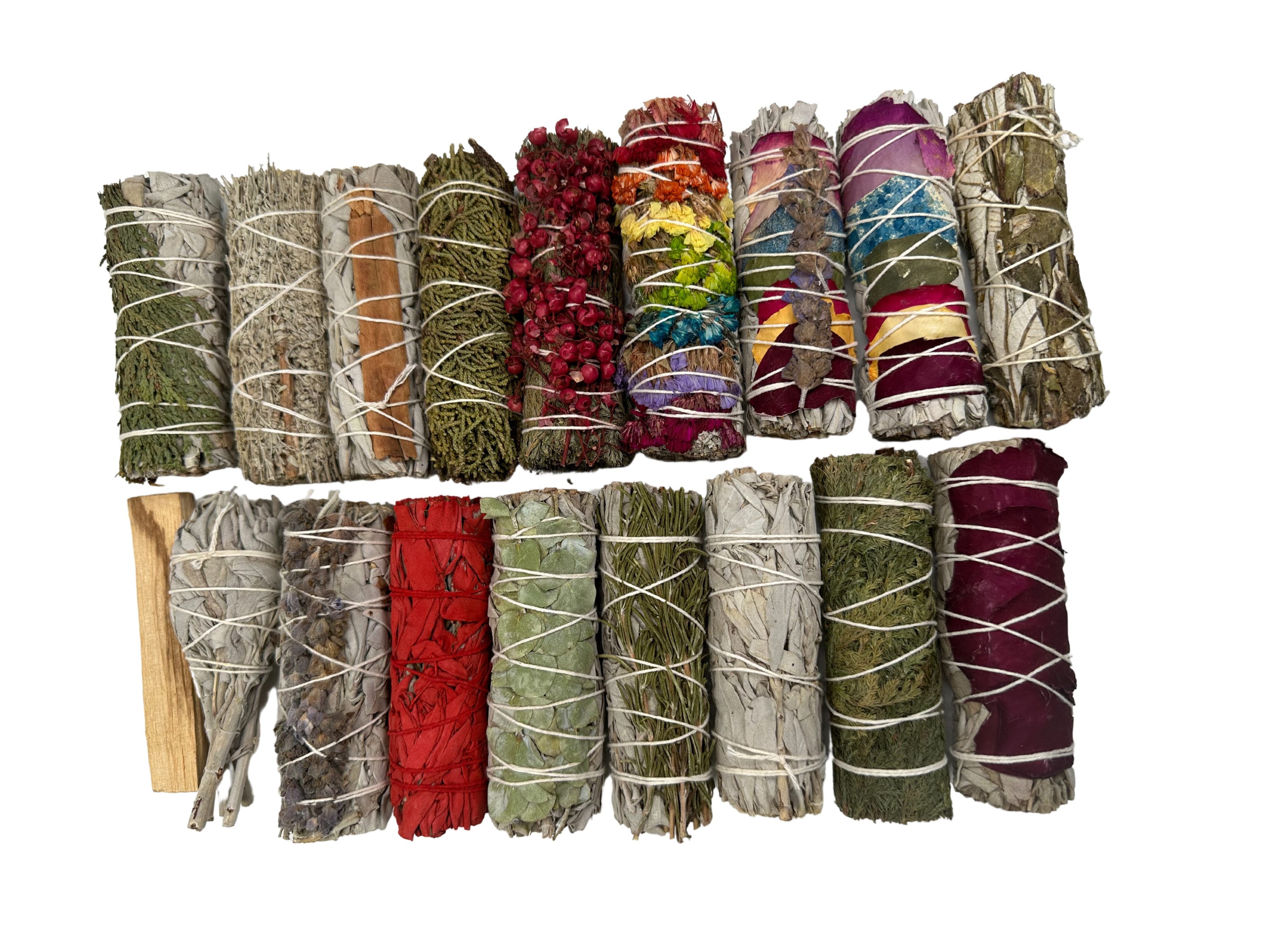 Sage Variety Pack, Smudging Bundle Set, SAGE BUNDLE 18 PCS, 18 Pack Variety Sage Smudging Bundle Set
