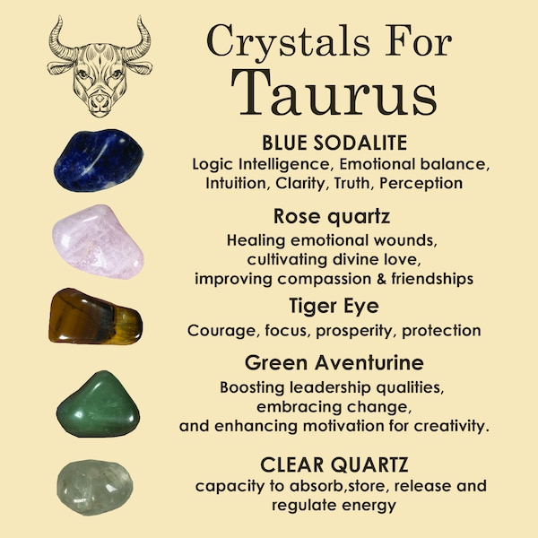 Taurus Crystals Etsy