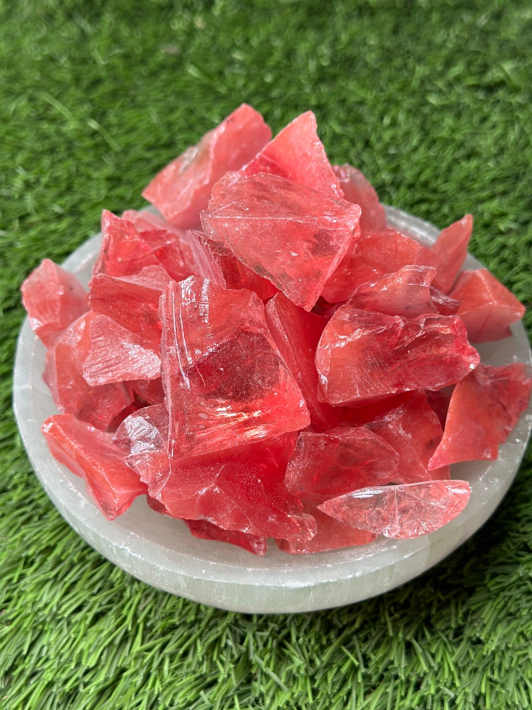 Watermelon Quartz RAW , 0.751.25 Size, Wicca, Witchcraft, Tumbling
