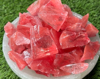 Watermelon Quartz RAW , 0.75"-1.25" Size, Wicca, Witchcraft, Tumbling, Cabbing, Fountain Rocks, Decoration, Polishing. RAW Watermelon Quartz