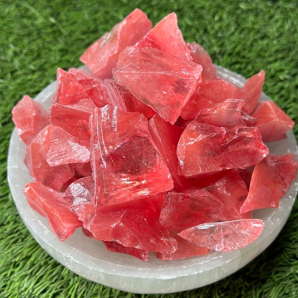 Watermelon Quartz RAW , 0.75"-1.25" Size, Wicca, Witchcraft, Tumbling, Cabbing, Fountain Rocks, Decoration, Polishing. RAW Watermelon Quartz