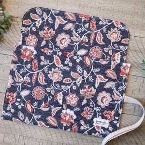 Floral Makeup Brush Roll: Indian Cotton Travel Organizer