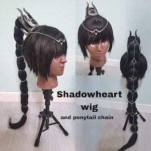 Baldurs Gate 3 Shadowheart wig and chain for cosplay