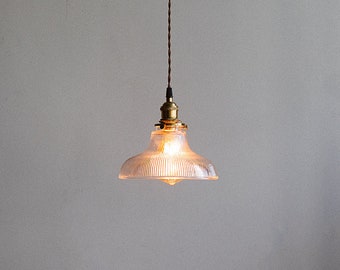 Vintage stijl glazen streep hanglamp