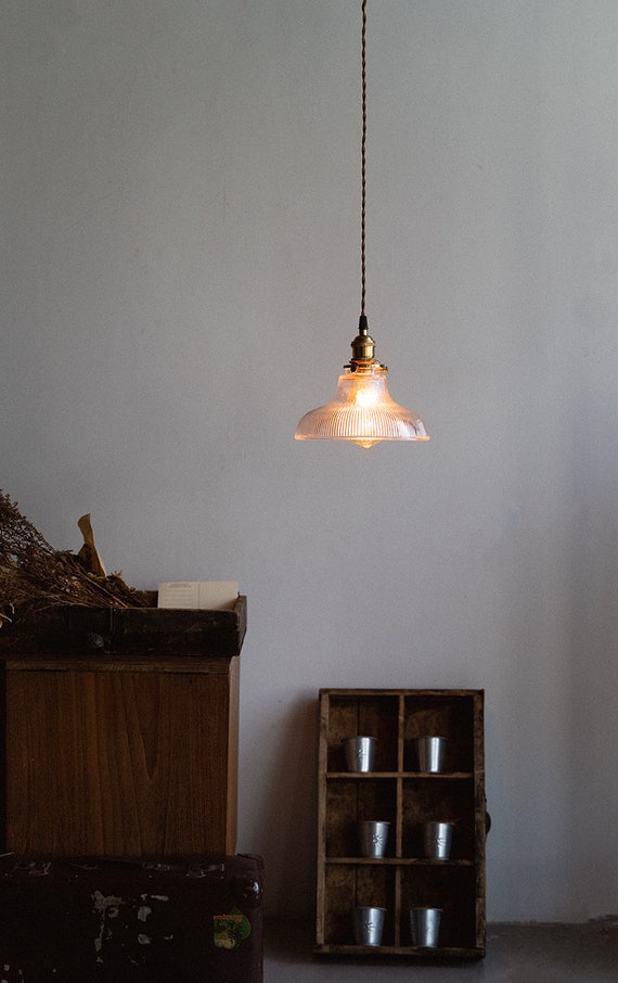 Vintage Style Glass Stripe Pendant Light Etsy Australia