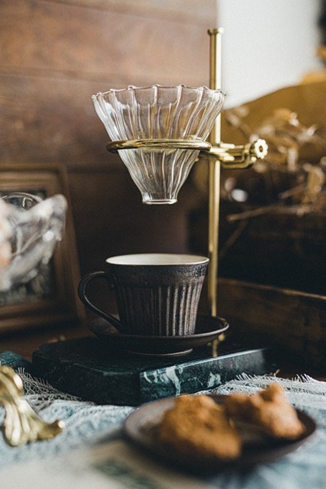 Vintage Marble Coffee Dripper Stand Etsy Canada