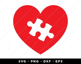 Autism Heart SVG, Autism Mom SVG, Autism Awareness SVG, Puzzle Piece svg, svg files, clip art, cricut, silhouette, svg, png, dxf, eps
