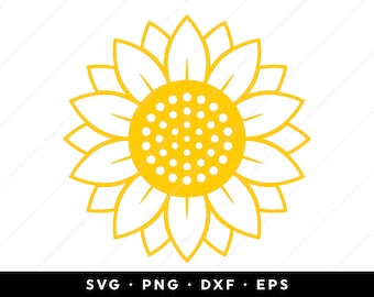 Sonnenblume Umriss SVG, Blumen-Svg, Sonnenblume-Svg-Dateien, Sonnenblume Cricut, Silhouette, sofortiger Download, Aufkleber, schneiden schneiden Dateien, png, dxf