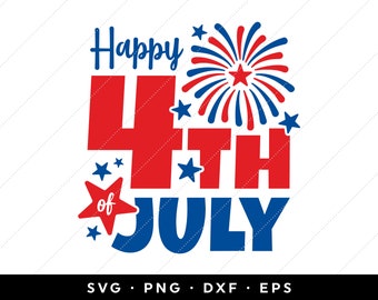 Happy 4th of July SVG, 4th of July SVG, Happy Fourth of July SVG, July 4th svg, Independence Day Shirt, Cricut, Clipart, Instant Download