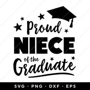Fière nièce du diplômé SVG, SVG de l'obtention du diplôme, conception de chemise de fin d'études, promotion 2024 SVG, clipart, cricut, svg, png, dxf, fichiers eps