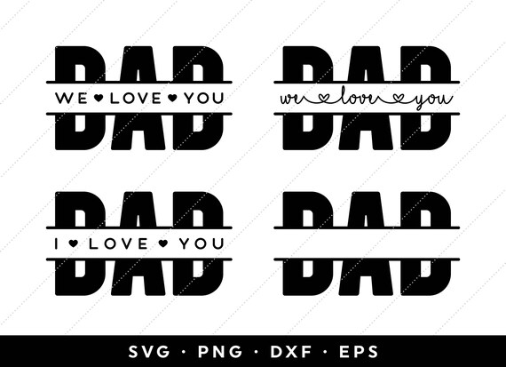 Download Split Dad SVG Bundle Dad Split Monogram SVG Dad Monogram ...
