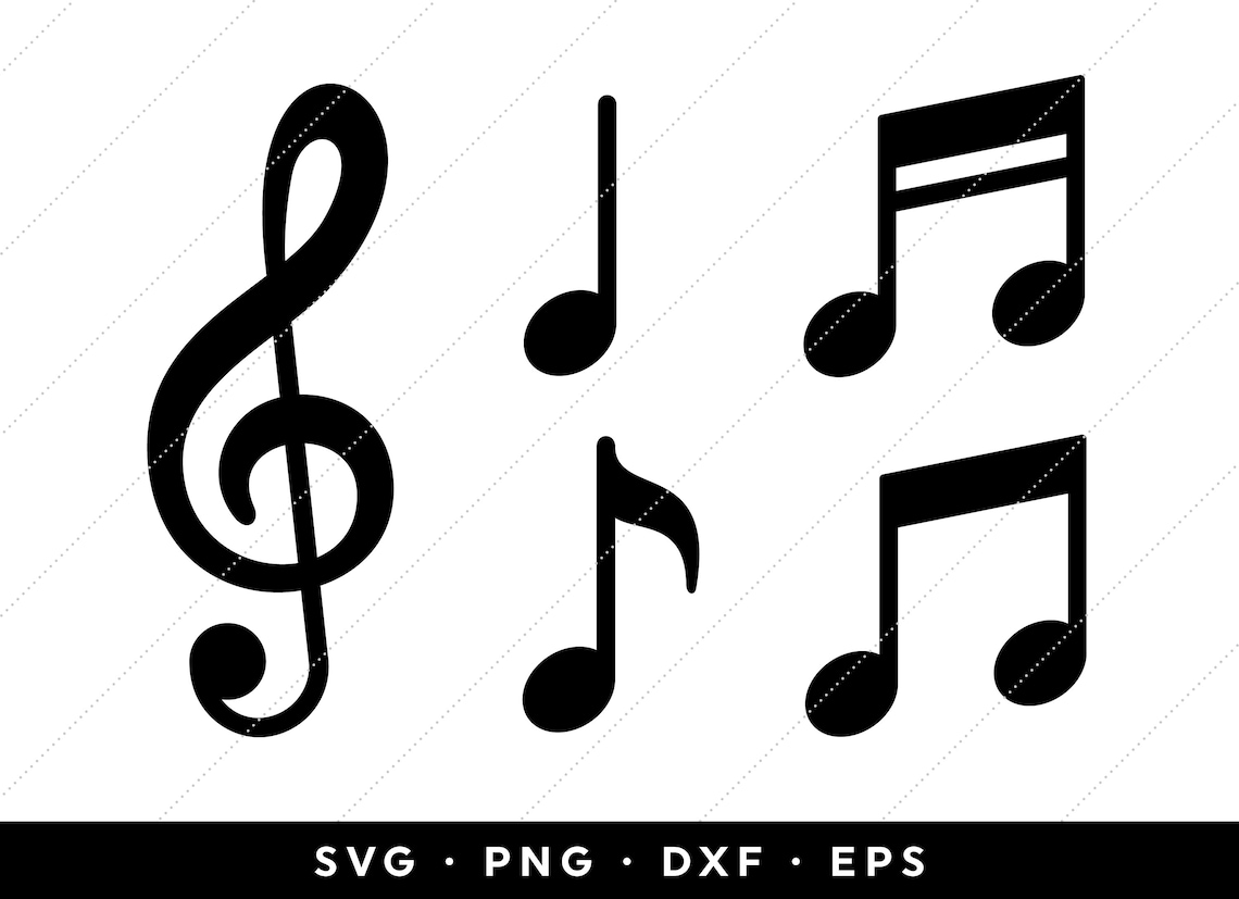 Music Notes SVG Music Note SVG Bundle Music Notes Clipart - Etsy