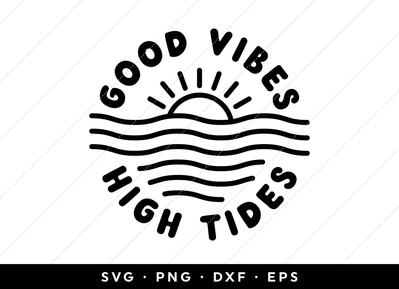 Good Vibes High Tides SVG Beach SVG Summer SVG Vacation - Etsy